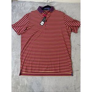 Greyson Polo Mens Wasaga Large Sugarcane Stripe NWT Performance Golf Shirt